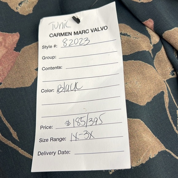 Carmen Marc Valvo long sleeves print tunic - Picture 8 of 8